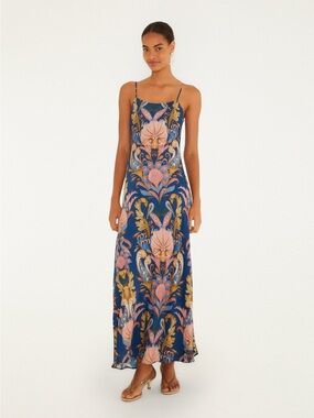 farm rio lace garden mix maxi dress FARM Rio Soft Garden Black Laces Short Sleeve Maxi Dress